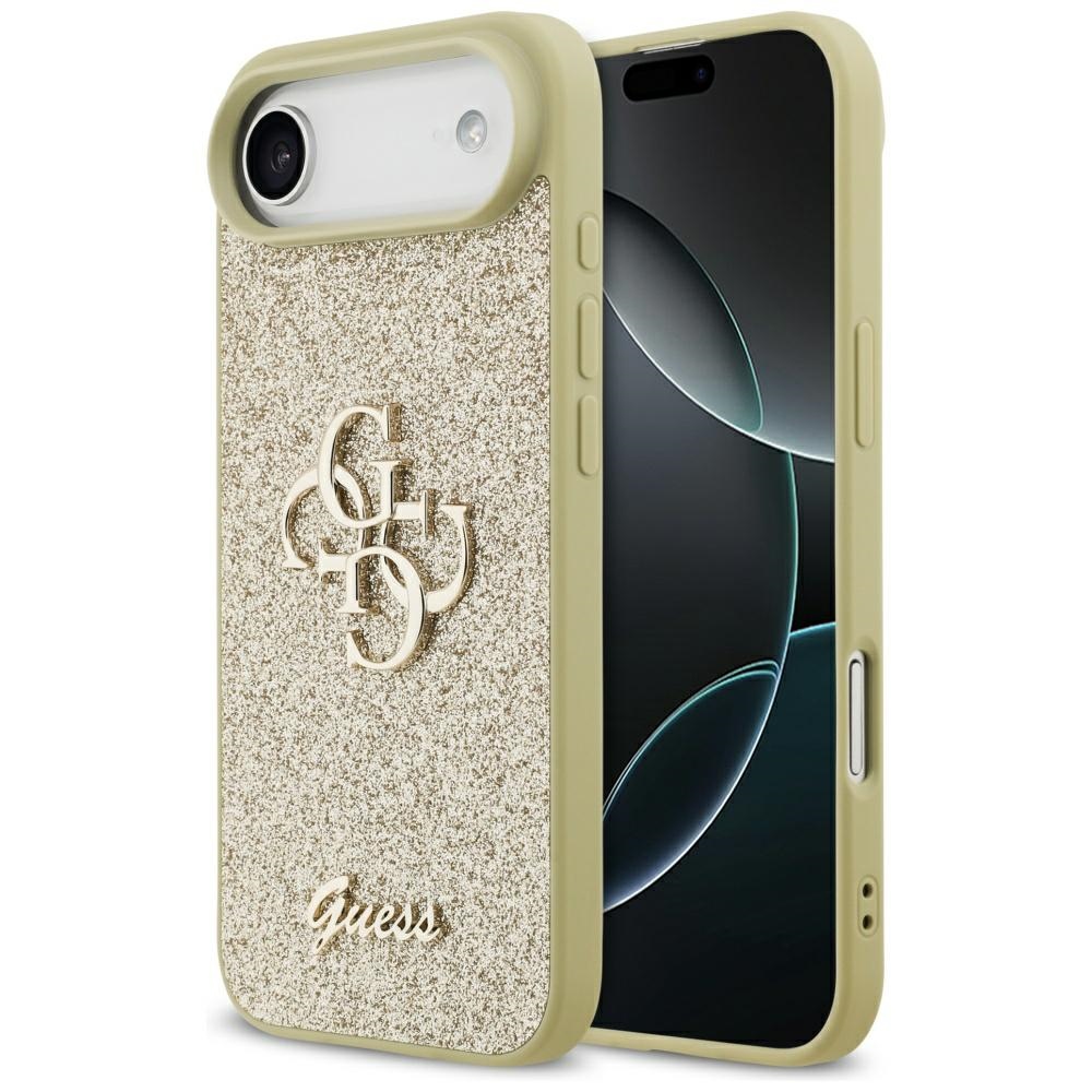 GUESS Fixed Glitter Big 4G case for iPhone Air, gold
