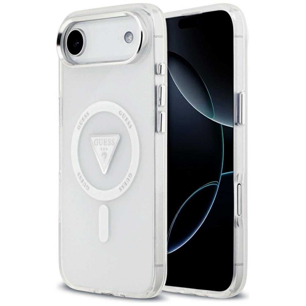 GUESS IML Gradient Triangle Logo MagSafe Case for iPhone Air, transparent
