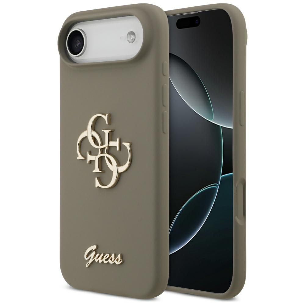 GUESS Silicone Big 4G Script Case for iPhone Air, brown