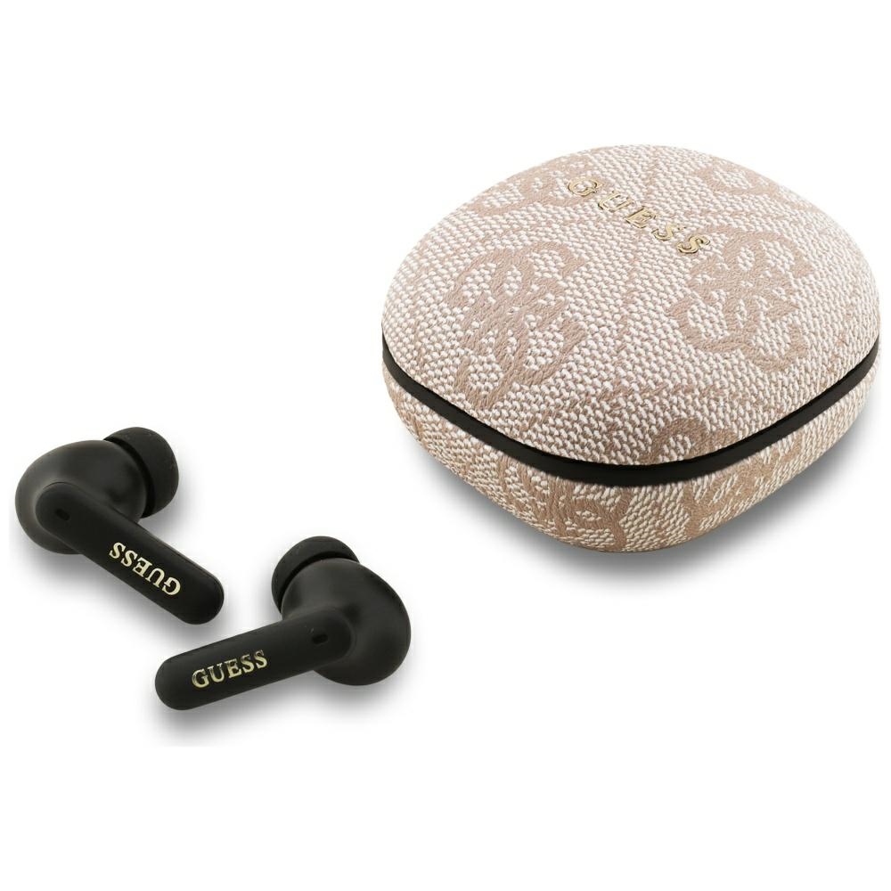 GUESS TWS ENC 4G Classic Metal Pink Logo Headphones