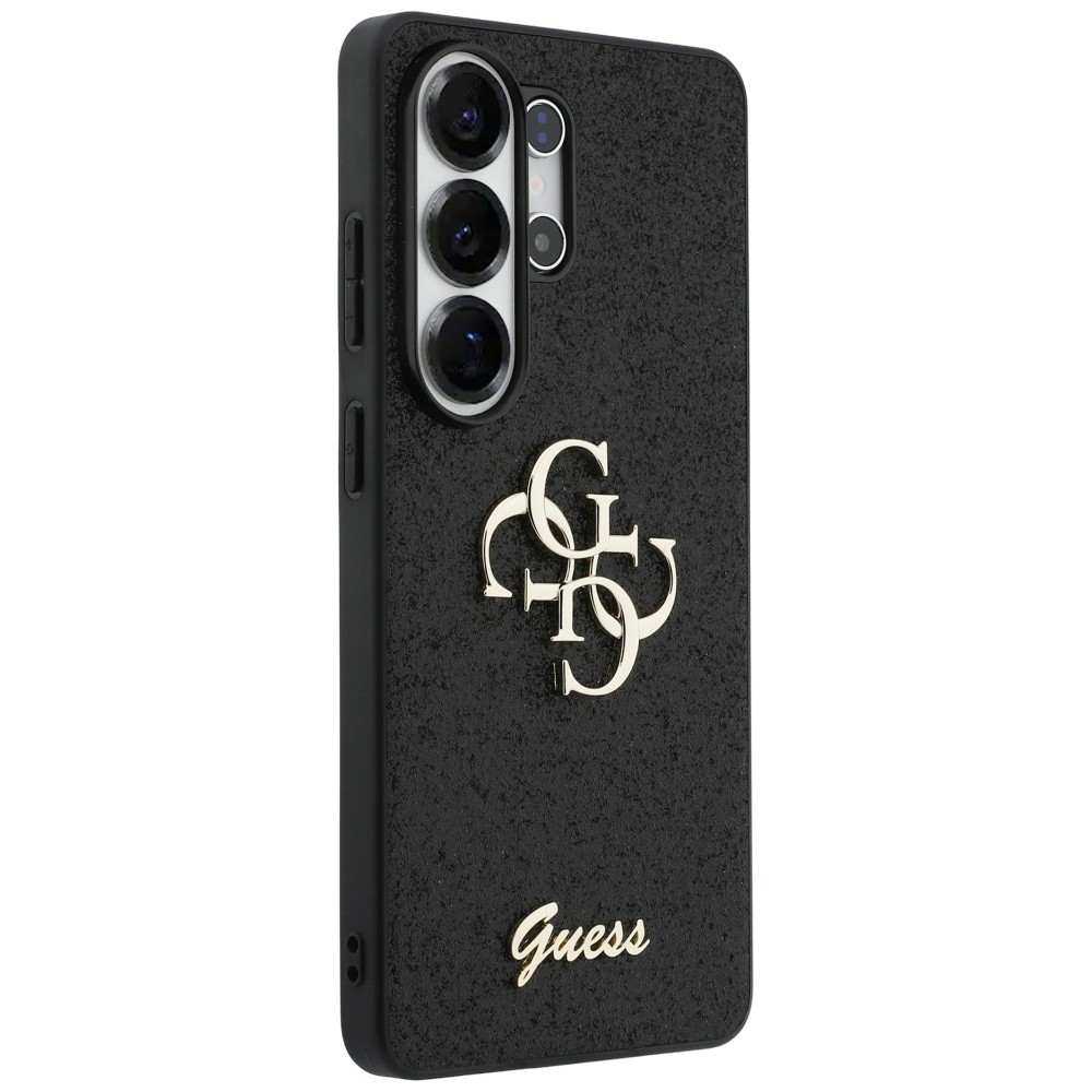 GUESS Etui Fixed Glitter Big 4G Metal Logo for Samsung Galaxy S26 Ultra black