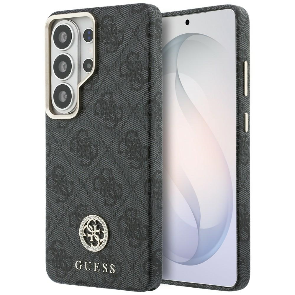 GUESS 4G Rhinestone Round Logo MagSafe Case for Samsung Galaxy S26 Ultra, black