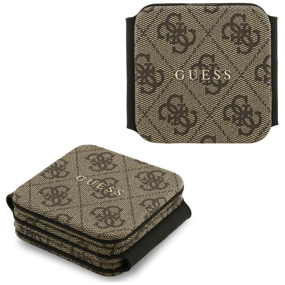 GUESS 3-in-1 Wireless Charger 4G 15W MagSafe Brown