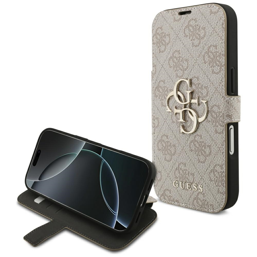 GUESS IPhone 18 Pro / 17 Pro Book 4G Metal Logo Case pink