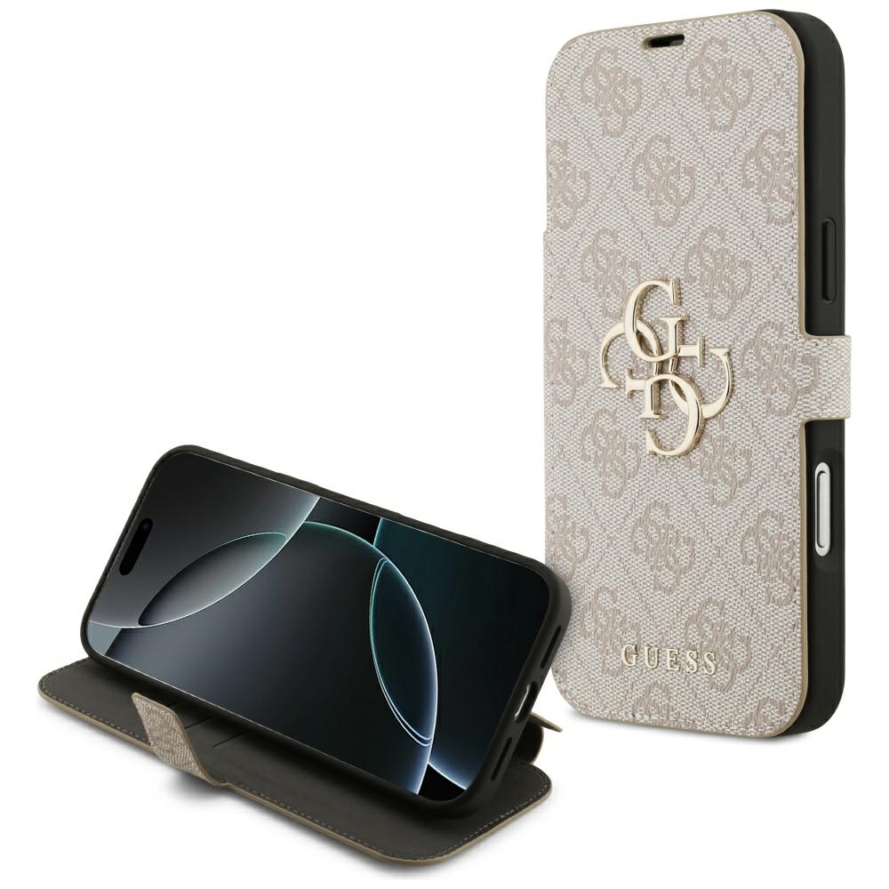 GUESS Book 4G Metal Logo Case for iPhone 18 Pro Max / 17 Pro Max pink