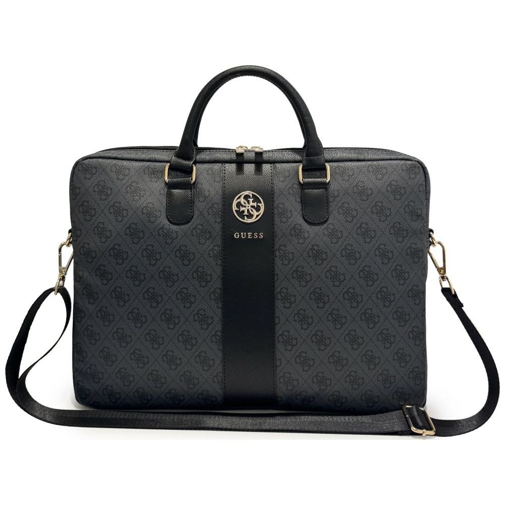 GUESS Bag 4G Round 4G AND Classic Logos Stripe 16” black
