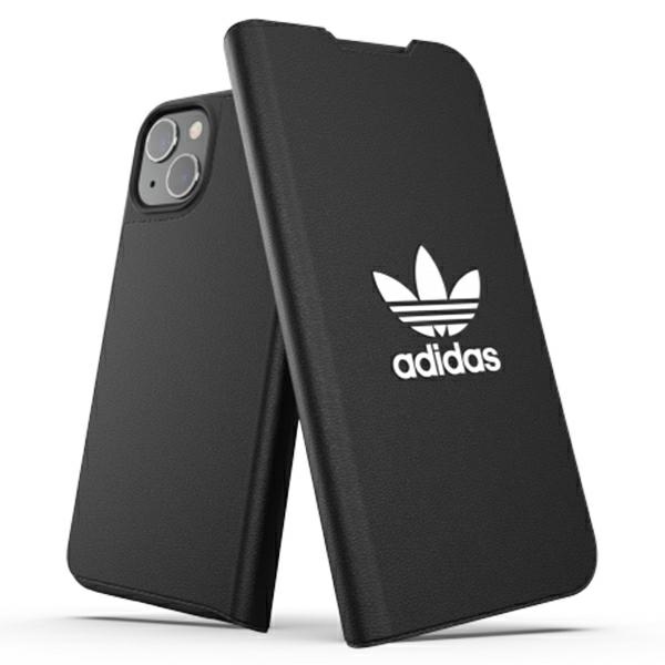 Adidas OR Booklet Case BASIC iPhone 13 / 14 / 15 6.1" black and white 47086