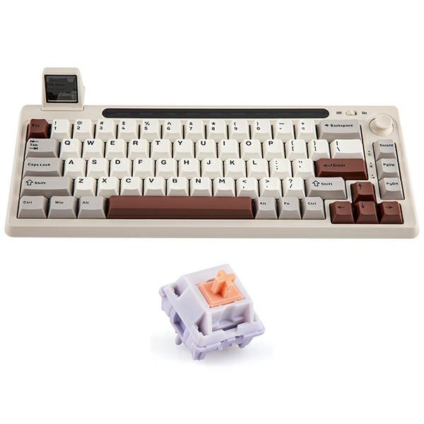 Epomaker RT65 Wisteria Linear Switch mechanical keyboard grey-white/grey-white