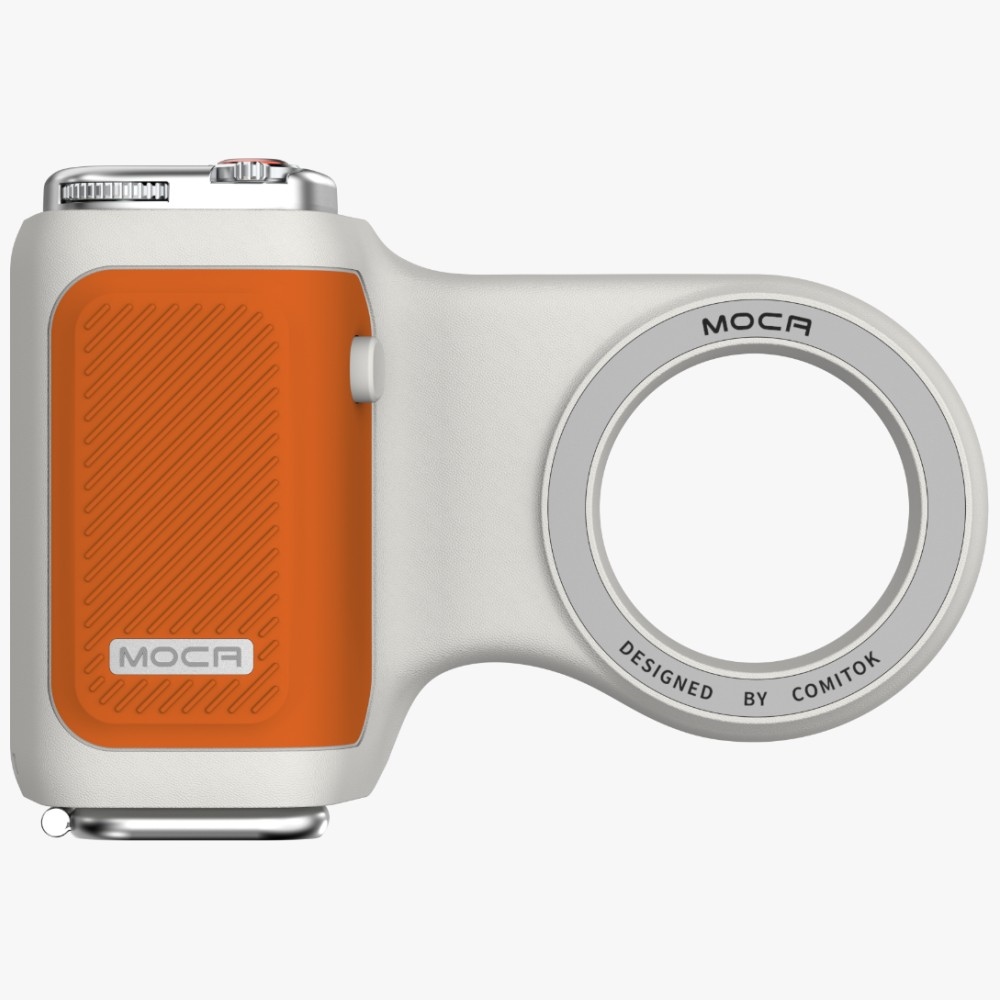 Comitok Handheld phone grip, Moca, orange