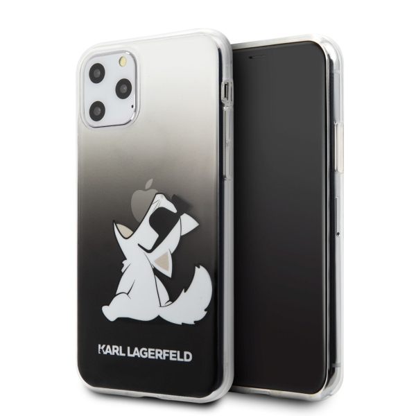 Karl Lagerfeld KLHCN65CFNRCBK iPhone 11 Pro Max hard case, black/black, Choupette Fun