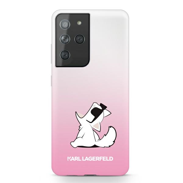 Karl Lagerfeld KLHCS21LCFNRCPI S21 Ultra G998 pink hardcase Choupette Fun