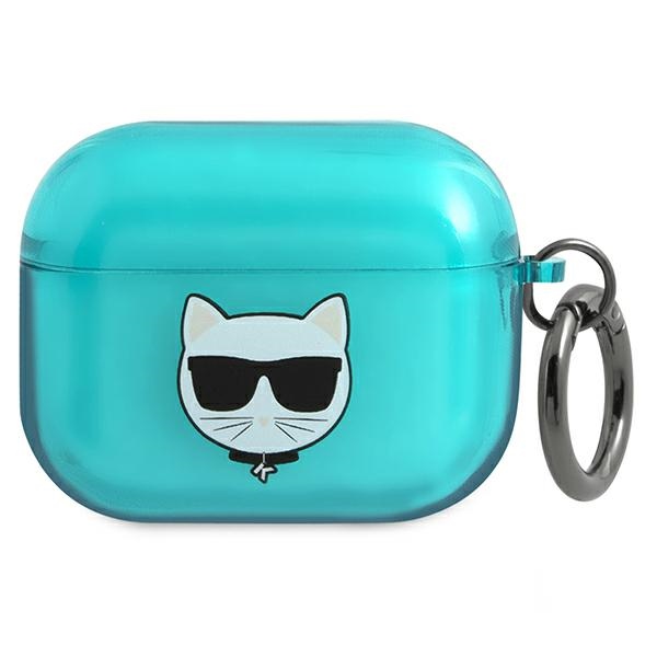 Karl Lagerfeld KLAPUCHFL AirPods Pro cover blue/niebieski Choupette