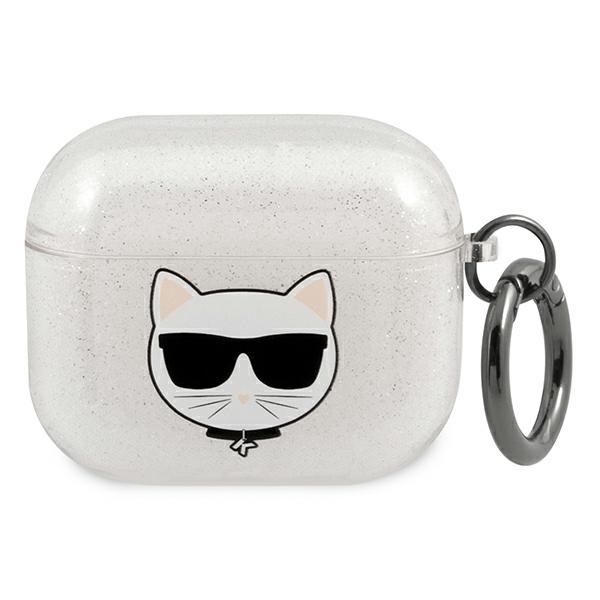 Karl Lagerfeld KLA3UCHGS AirPods 3 Cover Silver Glitter Choupette