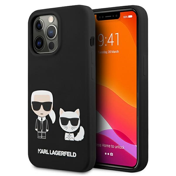 Karl Lagerfeld KLHCP13LSSKCK iPhone 13 Pro / 13 6.1" hard case, black, Silicone Karl AND Choupette