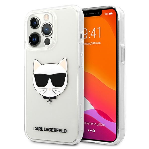 Karl Lagerfeld KLHCP13XCTR iPhone 13 Pro Max 6.7" transparent hard case with Choupette design