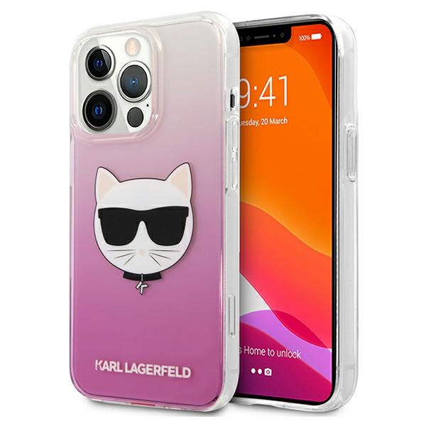 Karl Lagerfeld KLHCP13XCTRP iPhone 13 Pro Max 6.7" hard case pink Choupette Head