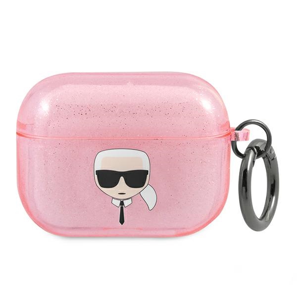 Karl Lagerfeld KLAPUKHGP AirPods Pro cover pink Glitter Karl`s Head