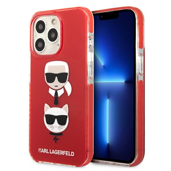 Karl Lagerfeld KLHCP13LTPE2TR iPhone 13 Pro / 13 6.1" hard case red Karl AND Choupette Head