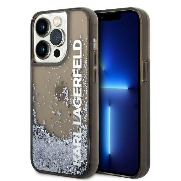 Karl Lagerfeld KLHCP14XLCKVK iPhone 14 Pro Max 6.7" black hard case Liquid Glitter Elong
