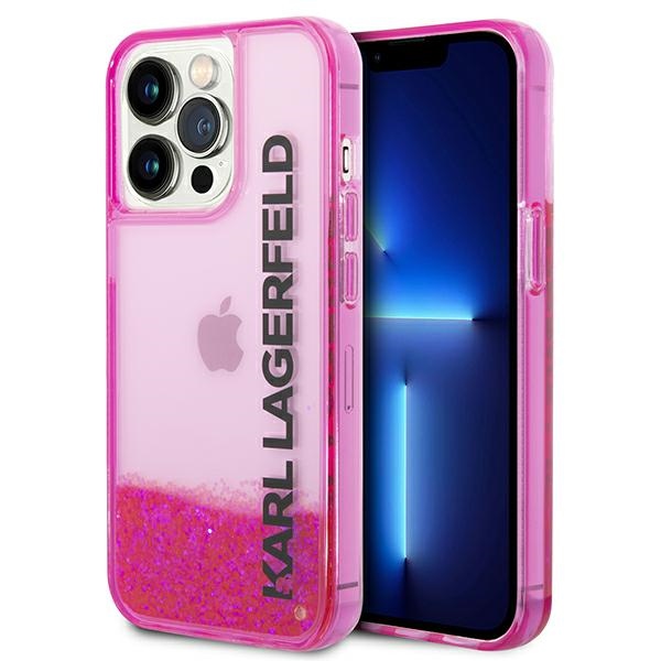 Karl Lagerfeld KLHCP14LLCKVF iPhone 14 Pro 6.1" pink hardcase Liquid Glitter Elong