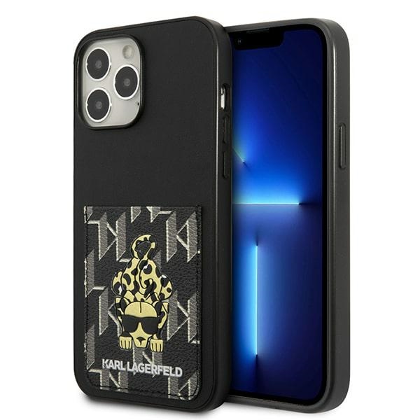 Karl Lagerfeld KLHCP13XCANCNK iPhone 13 Pro Max 6.7" hard case, black/black, Karlimals Cardslot