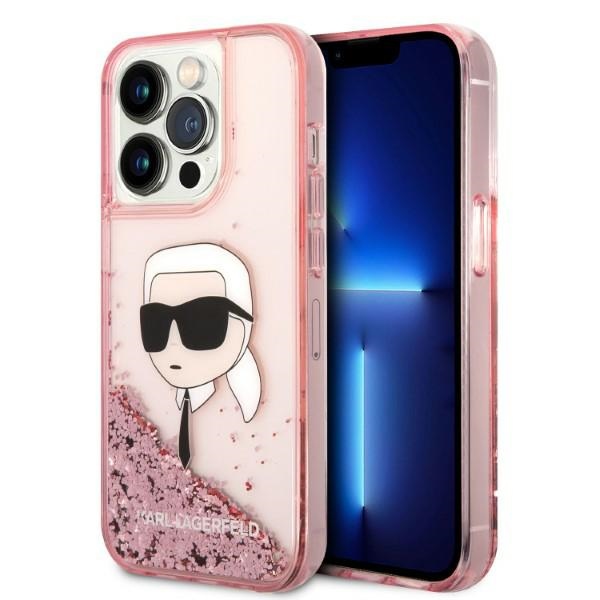 Karl Lagerfeld KLHCP14XLNKHCP iPhone 14 Pro Max 6.7" pink glitter hard case by Karl Head