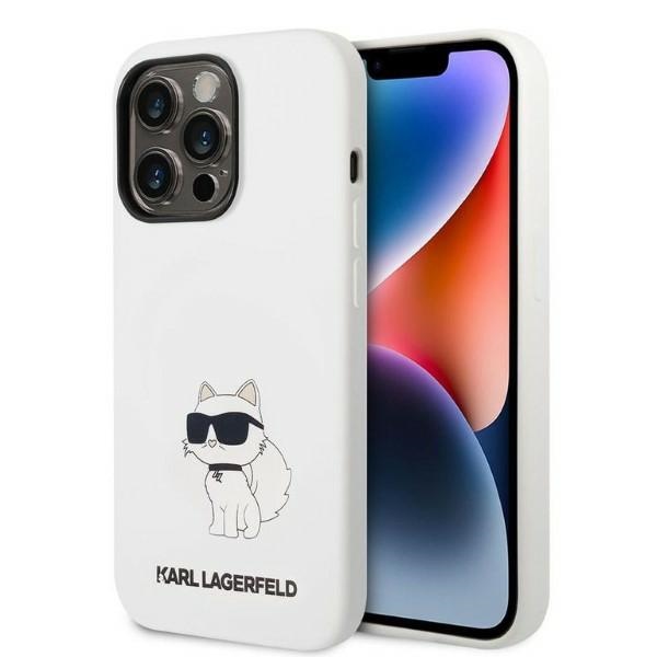 Karl Lagerfeld KLHCP14LSNCHBCH iPhone 14 Pro 6.1" hard case white/white Silicone Choupette