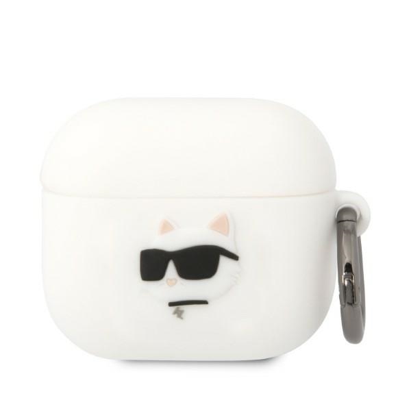Karl Lagerfeld KLA3RUNCHH AirPods 3 cover white Silicone Choupette Head 3D