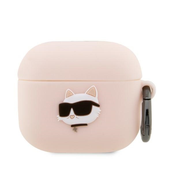 Karl Lagerfeld KLA3RUNCHP AirPods 3 cover pink Silicone Choupette Head 3D