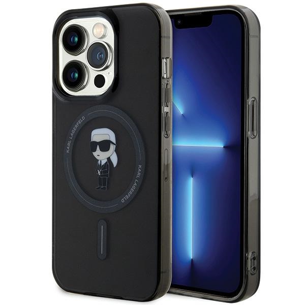 Karl Lagerfeld KLHMP15XHFCKNOK iPhone 15 Pro Max 6.7" black hard case with IML Ikonik MagSafe