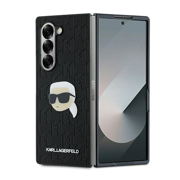 Karl Lagerfeld KLHCZFD6PGKSKIHK Z Fold6 F956 black Saffiano Monogram hard case with Head Pin