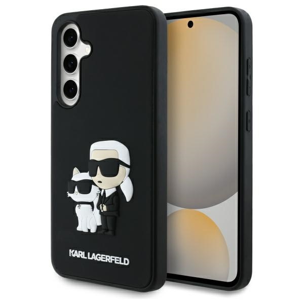 Karl Lagerfeld KLHCS24FE3DRKCNK S24 FE S721 black hardcase 3D Rubber Karl AND Choupette