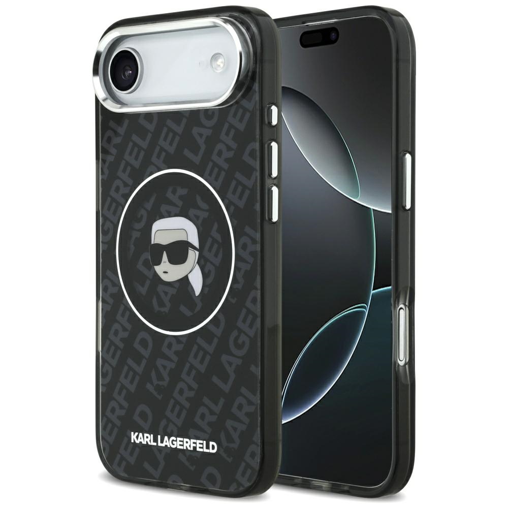 Karl Lagerfeld IML Karl Head Logo MagSafe Case for iPhone 17 Air, Black