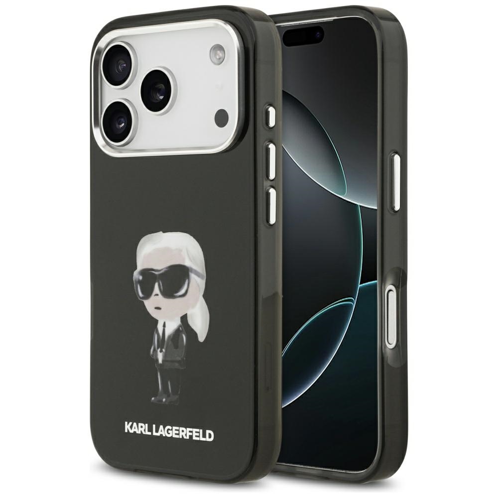 Karl Lagerfeld IML Aquarelle Karl AND Logo MagSafe Case for iPhone 17 Pro / 18 Pro black