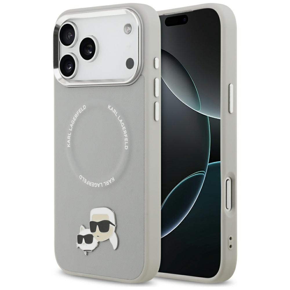 Karl Lagerfeld Karl AND Choupette MagSafe Case for iPhone 17 Pro / 18 Pro grey