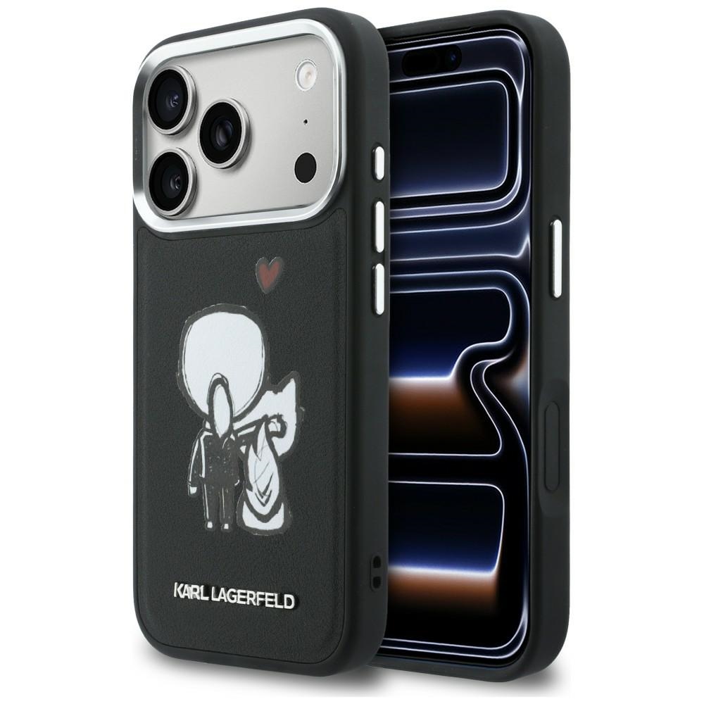 Karl Lagerfeld Karl AND Choupette Back Logo MagSafe Case for iPhone 17 Pro / 18 Pro black