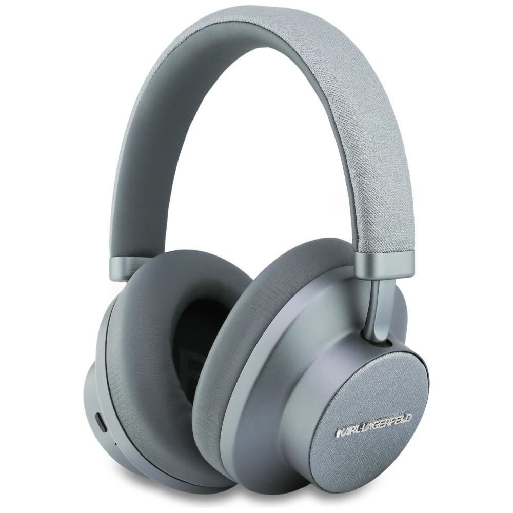 Karl Lagerfeld Over-ear headphones Saffiano Elongated Bluetooth ANC gray