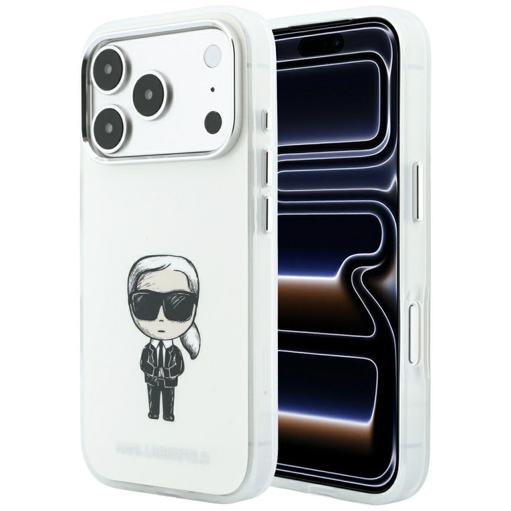 Karl Lagerfeld Ikonik Sketch Print IML MagSafe Case for iPhone 18 Pro Max / 17 Pro Max, beige