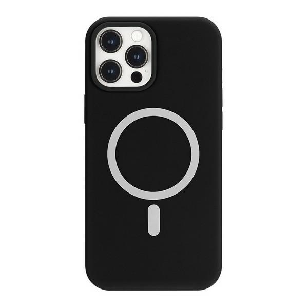 Mercury MagSafe Silicone Case for iPhone 12 Pro Max 6.7", Black/Black