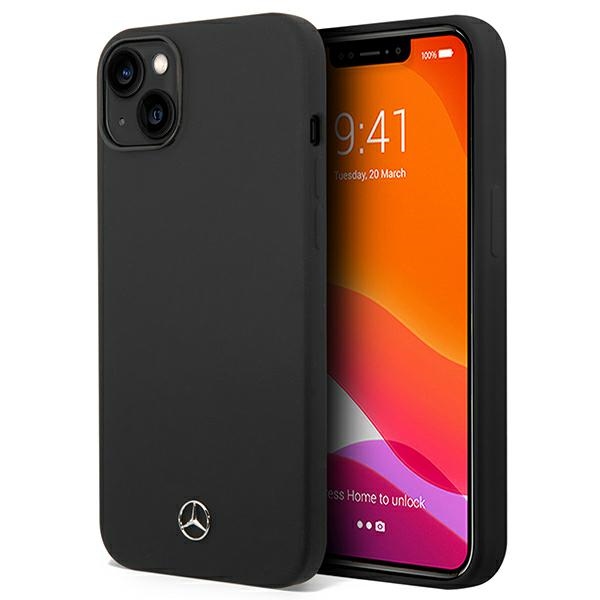 Mercedes MEHCP14MSILBK iPhone 14 Plus / 15 Plus 6.7" black hard case, Silicone Line
