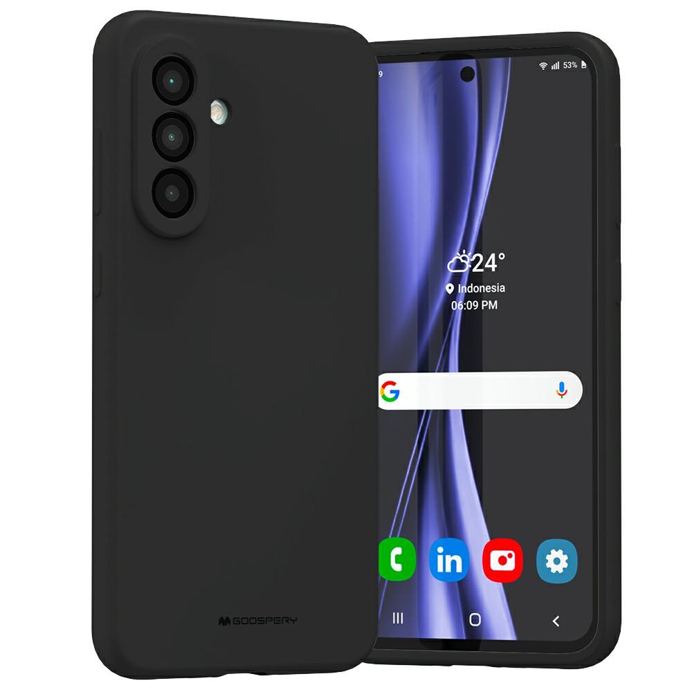 Mercury Silicone case for Samsung Galaxy A36 black