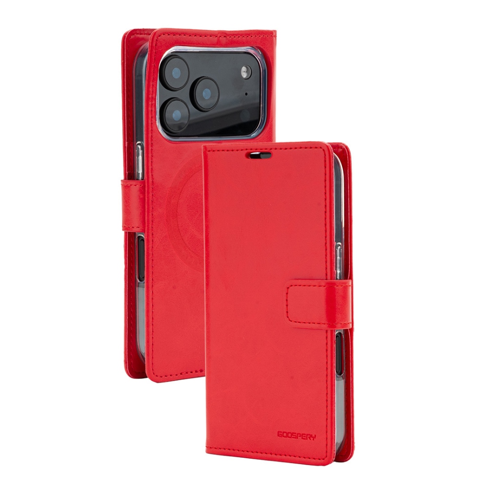 Mercury BlueMoon Diary MagSafe Case for iPhone 17 Pro / 18 Pro red