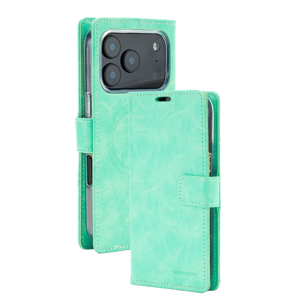 Mercury BlueMoon Diary MagSafe Case for iPhone 17 Pro / 18 Pro mint