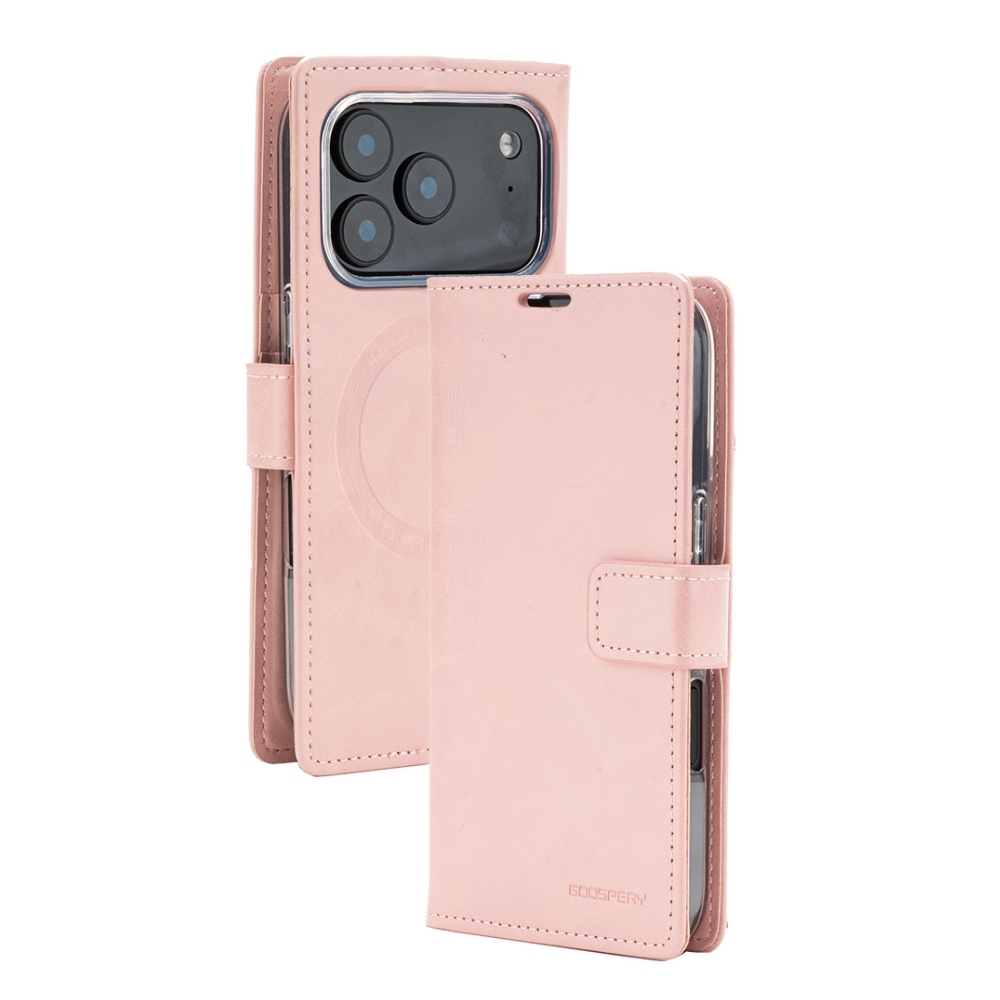 Mercury BlueMoon Diary MagSafe Case for iPhone 17 Pro / 18 Pro rose gold