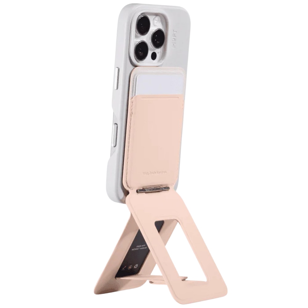 MOFT Magnetic wallet and phone stand Movas Tripod MagSafe peach