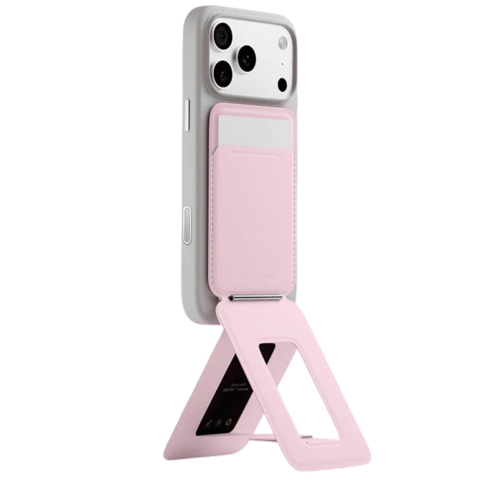 MOFT Magnetic wallet and phone stand Movas Tripod MagSafe pink