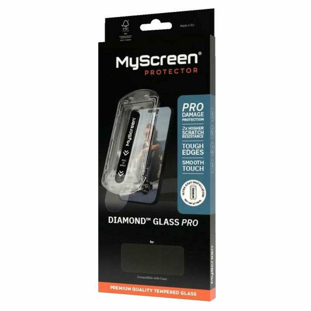 MyScreen Tempered glass Diamond Glass Pro Fit Frame for Apple iPhone 17 Pro Max