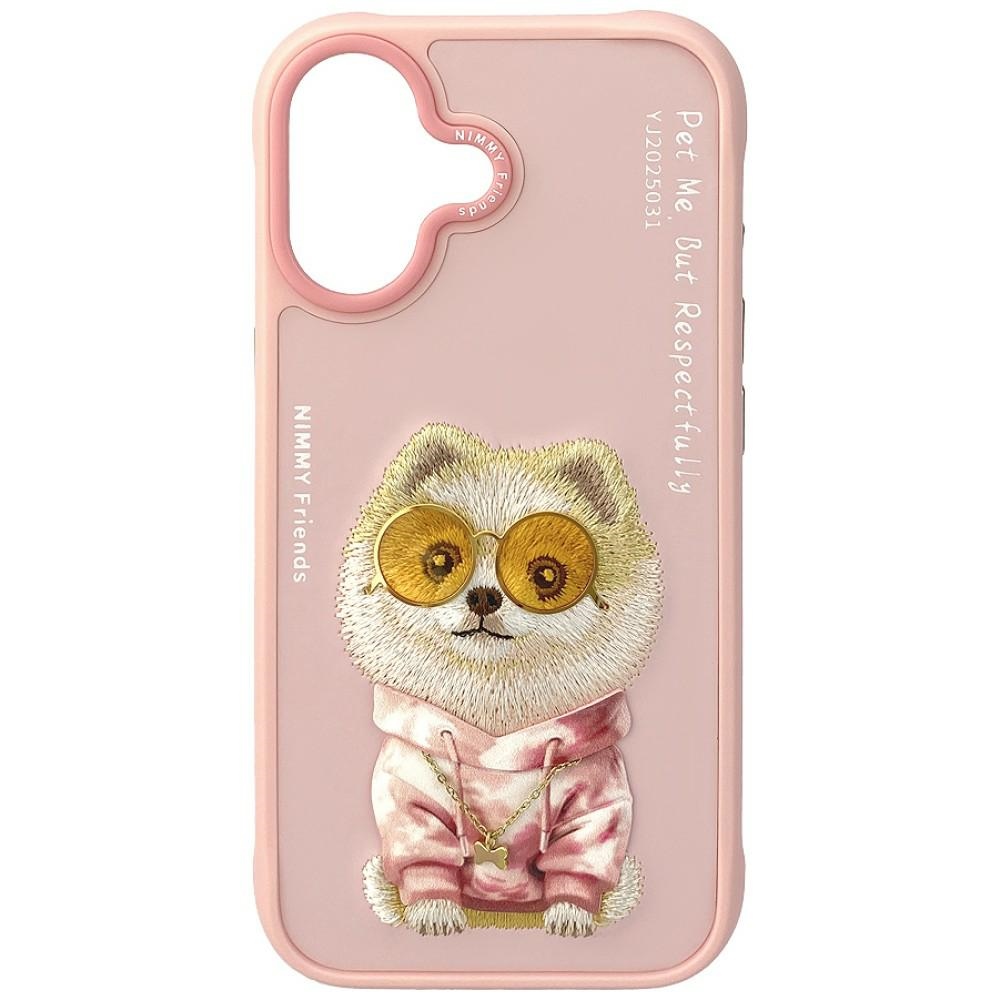 Nimmy Case Glasses Cool Dog do iPhone 17 pink