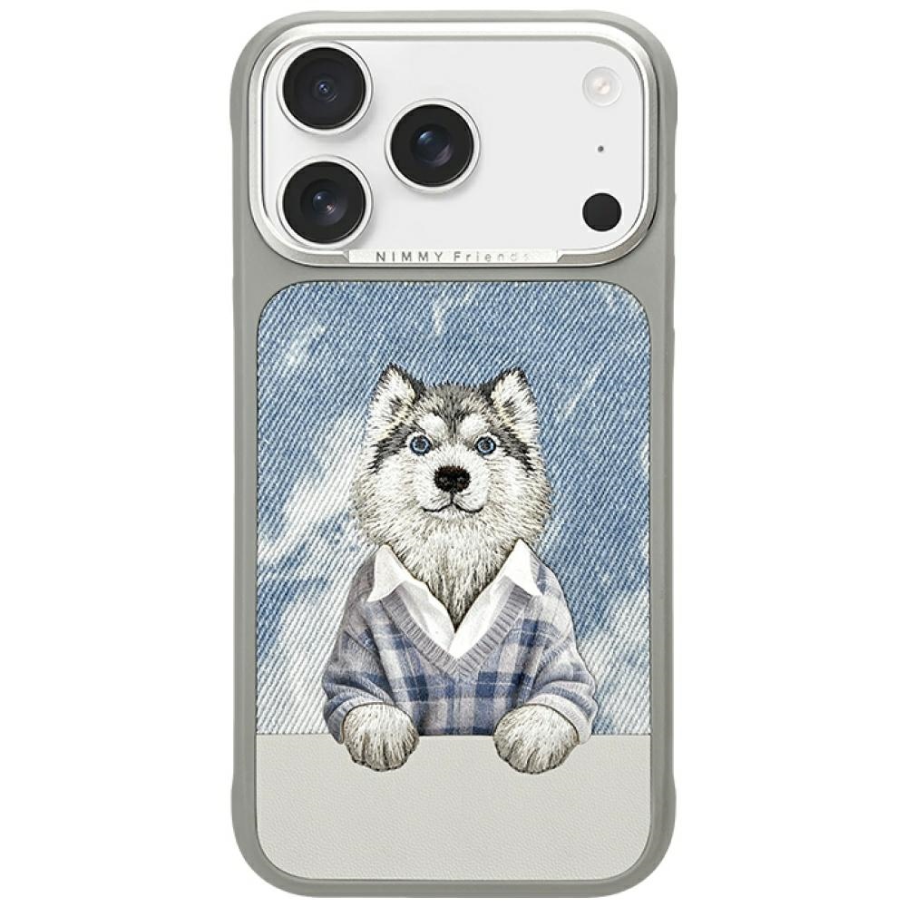 Nimmy Gentle Pets Series Dog MagSafe Case for iPhone 17 Pro / 18 Pro grey