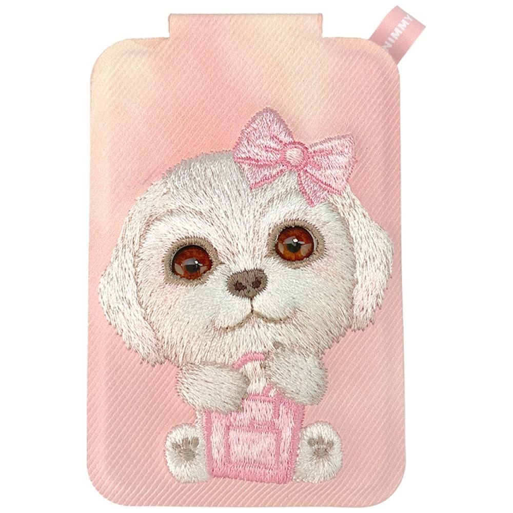 Nimmy Magnetic wallet phone stand New Big Eyed Cute Pets 2.0 Dog pink